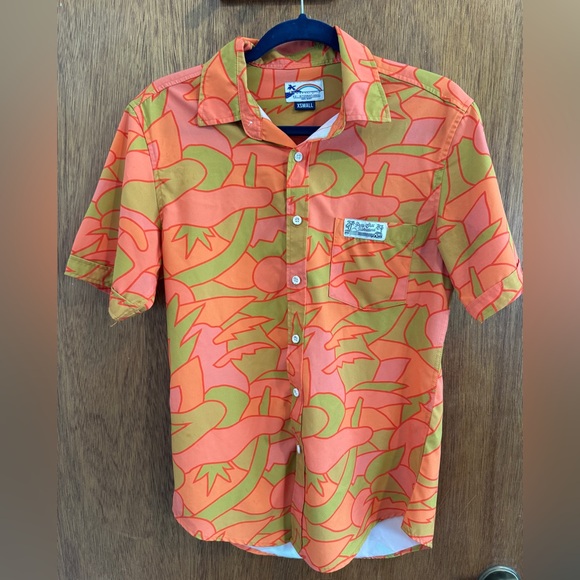 Party Shirt International Yamm Yamm Stretch Tech Short Sleeve Button Up- XS - Picture 5 of 6